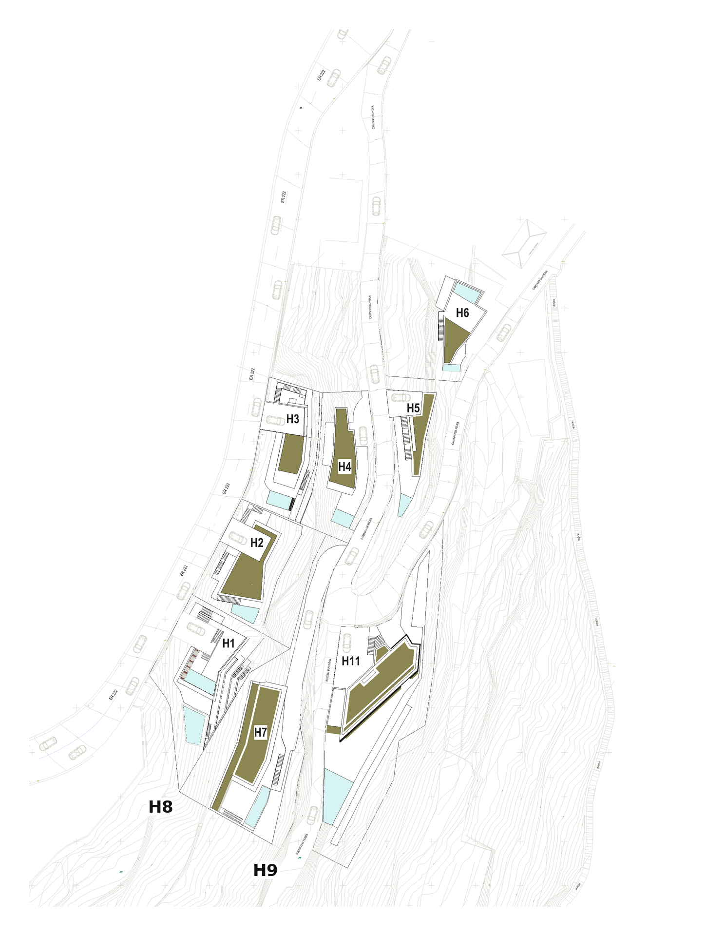 AETHER master plan — villas H1 to H11, Tábua, Madeira