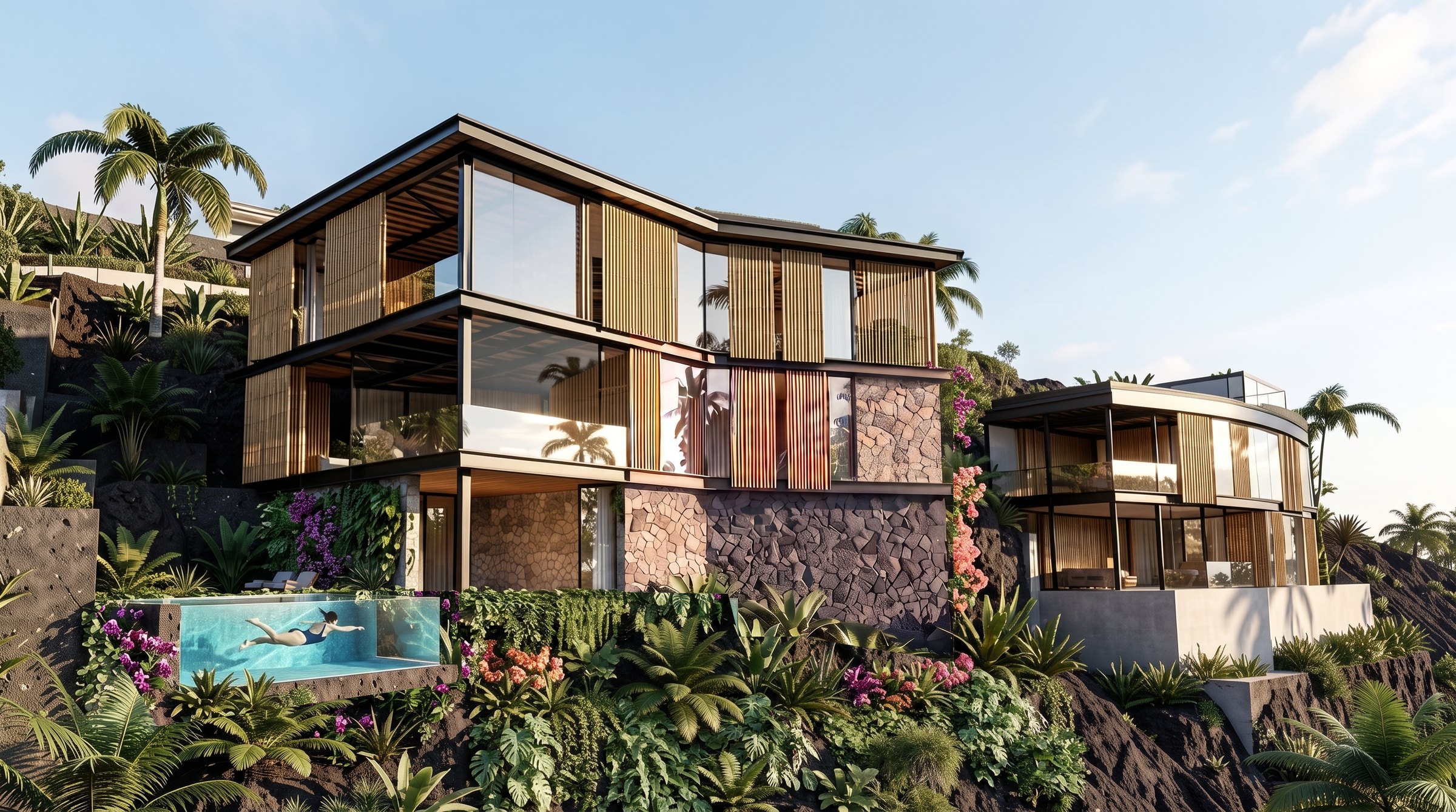Twin villas above the valley